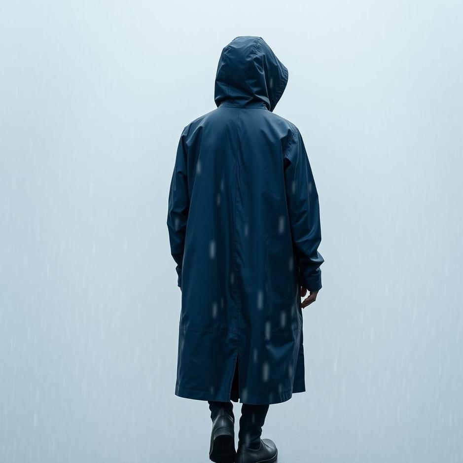 Dream : Navy blue raincoat in a dream