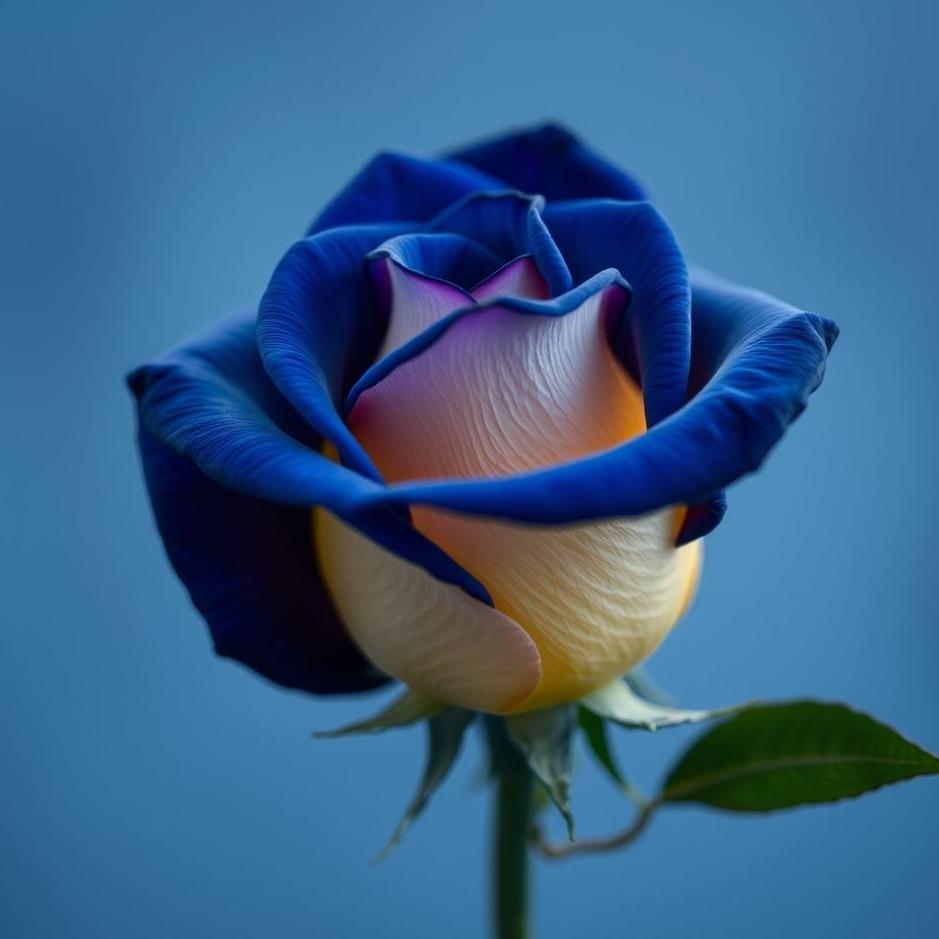 Dream : Navy blue rose in a dream