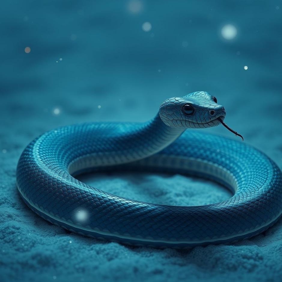 Dream : Navy blue snake in a dream