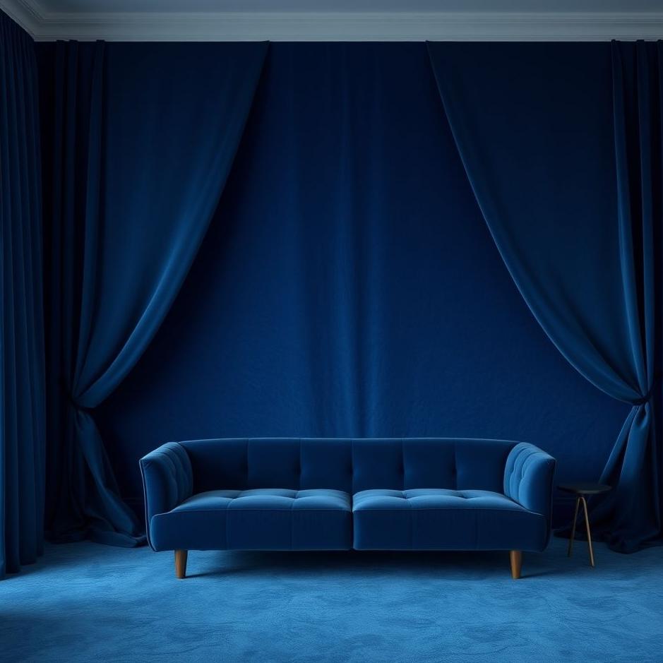 Dream : Navy blue velvet in a dream