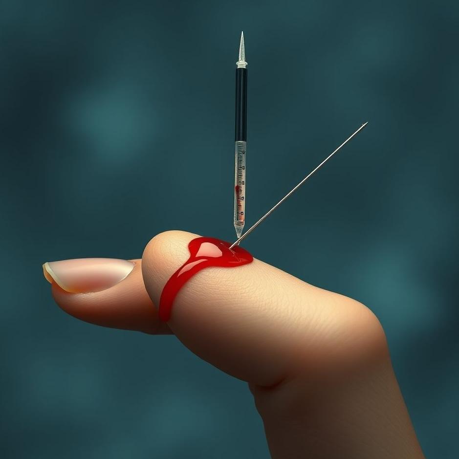 Dream : Needle stuck in the finger and bleeding in a dream