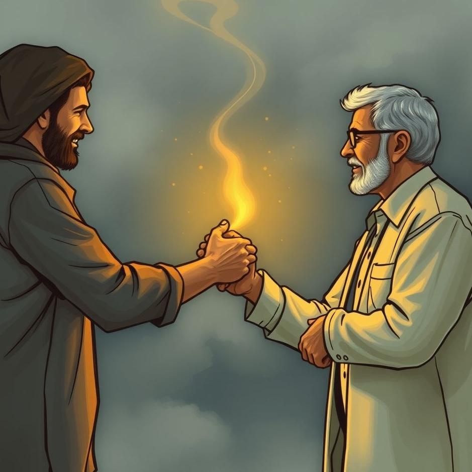 Dream : Neighbor shaking hands in a dream