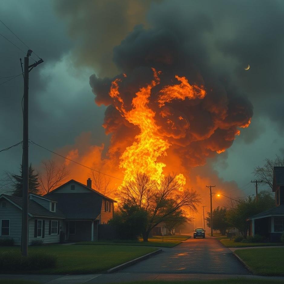 Dream : Neighborhood fire in a dream