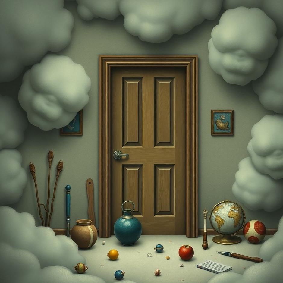 Dream : Objects in front of a door in a dream