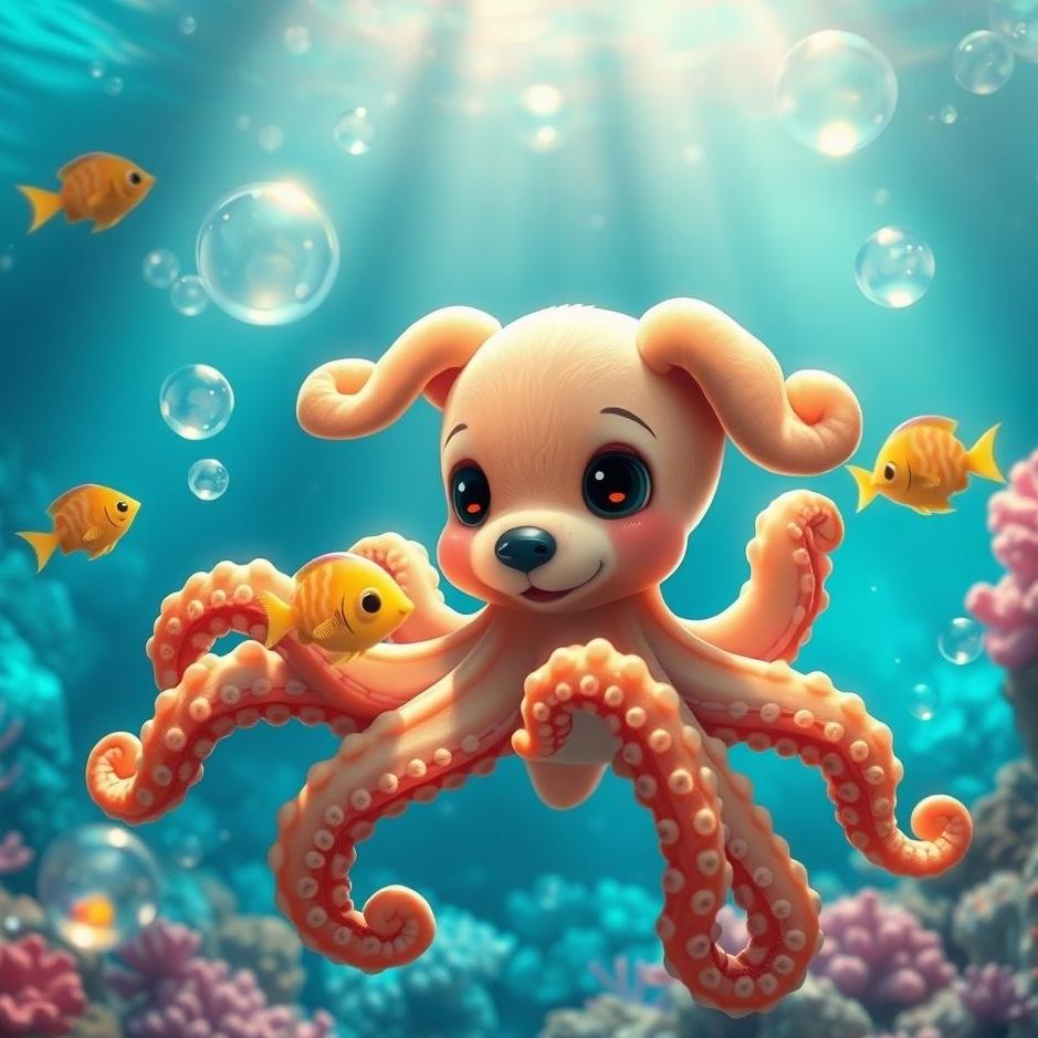 Dream : Octopus puppy in the dream