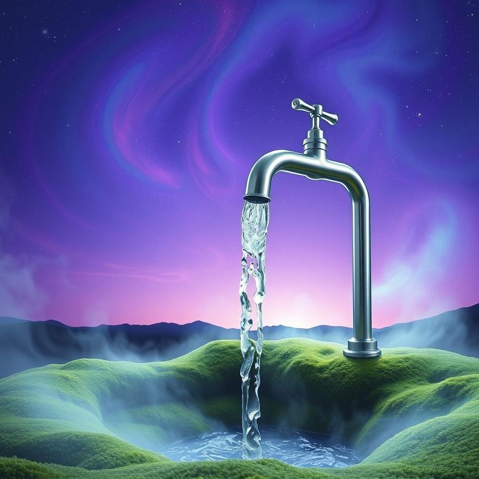 Dream : Off the open tap in the dream