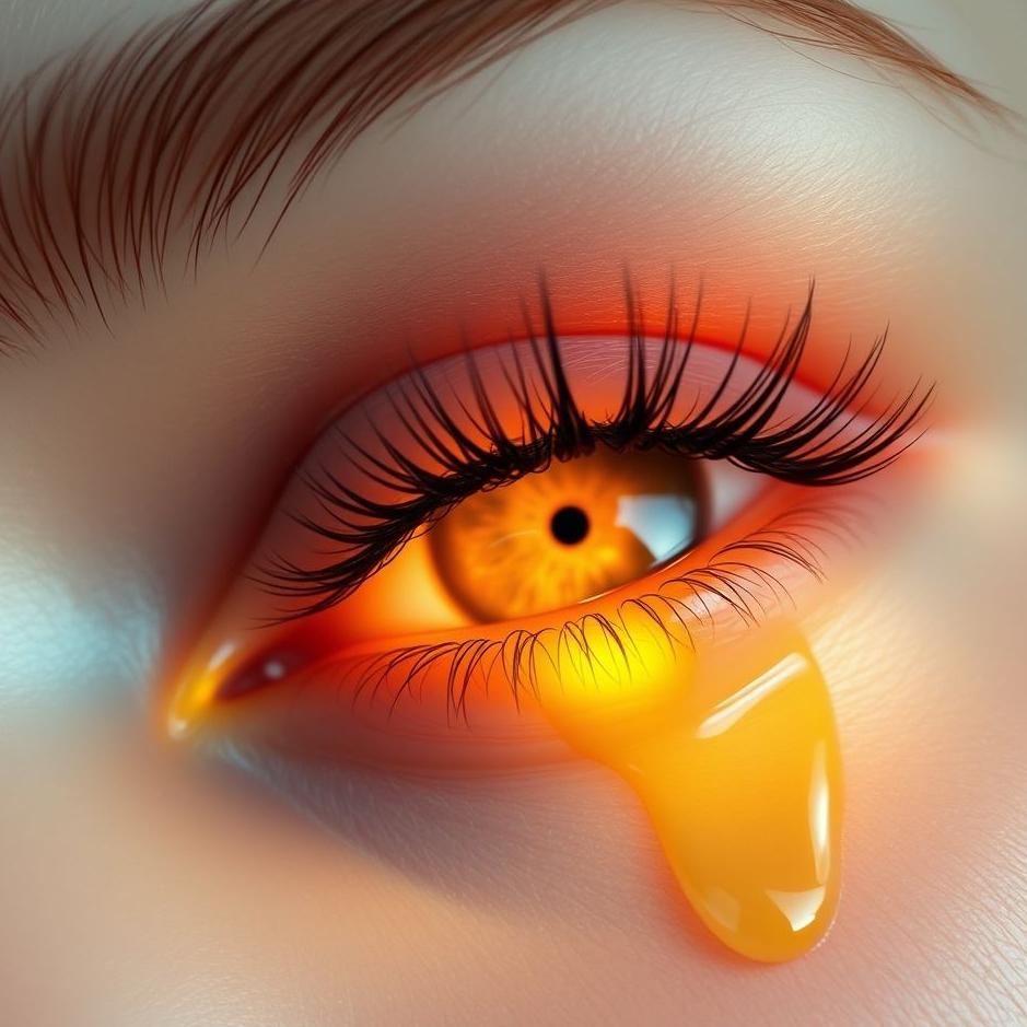 Dream : Oil on eyelashes in a dream