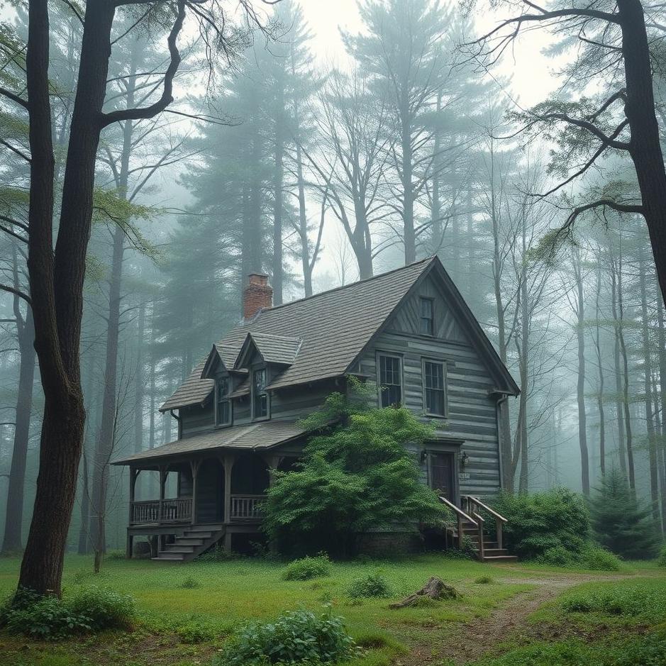 Dream : Old house in a forest in a dream