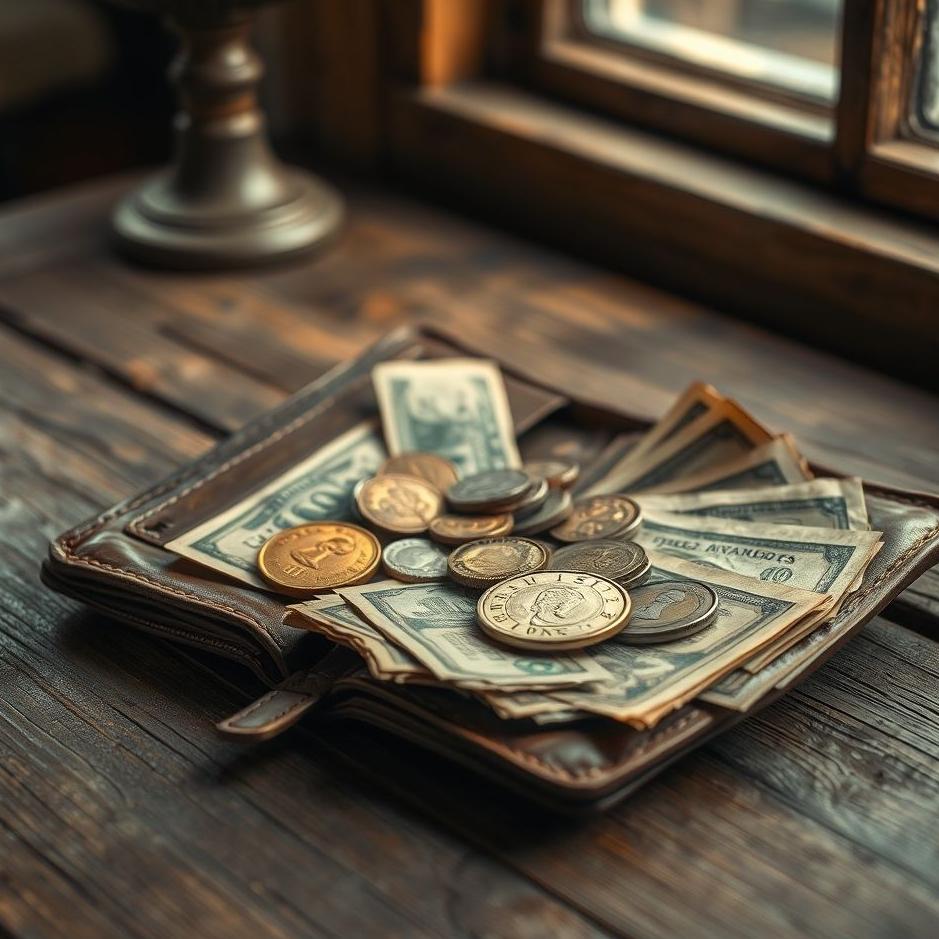 Dream : Old money in the wallet 