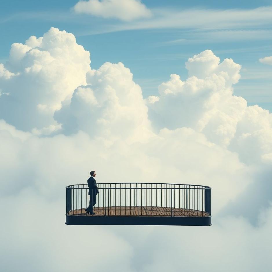 Dream : On a high balcony in a dream