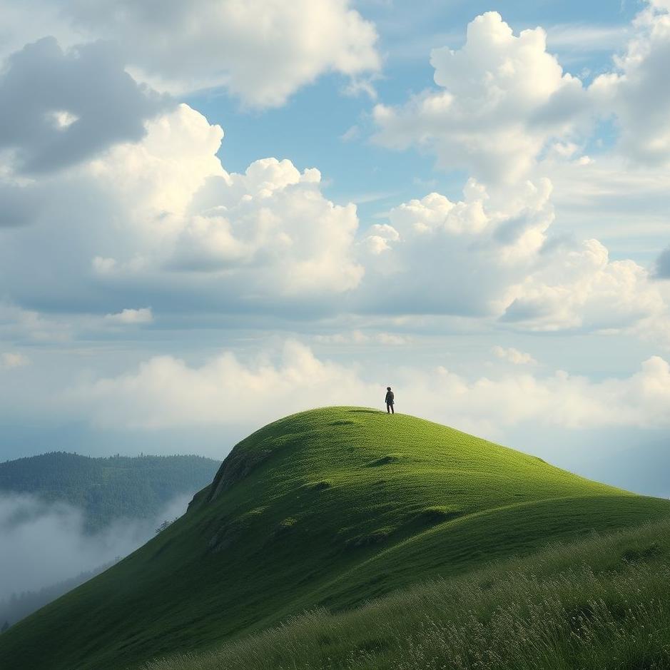 Dream : On a high hill in a dream