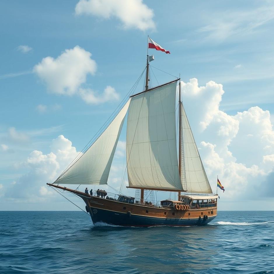 Dream : On a ship on the sea in a dream