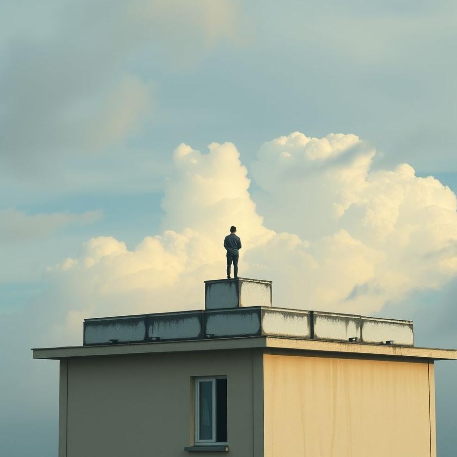 Dream : On the roof of a building in a dream