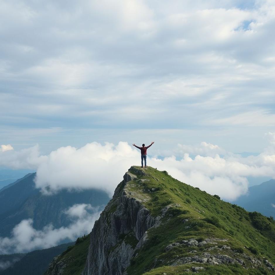 Dream : On top of a mountain in a dream