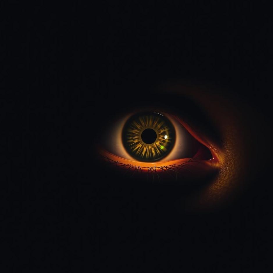 Dream : One eye in the dark in a dream