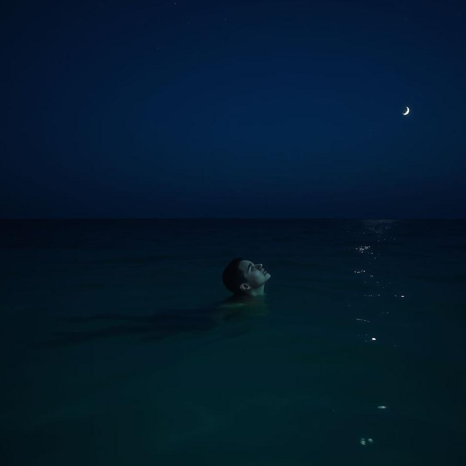 Dream : Oneself in the sea at night in a dream
