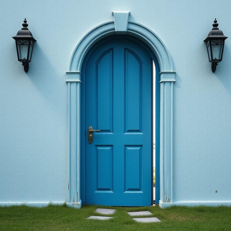 Dream : Opening a blue door in a dream