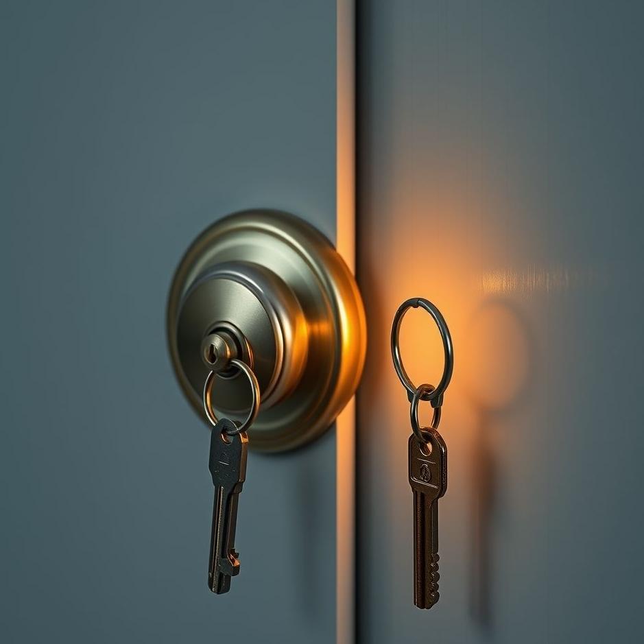 Dream : Opening a door lock with a key in your dream