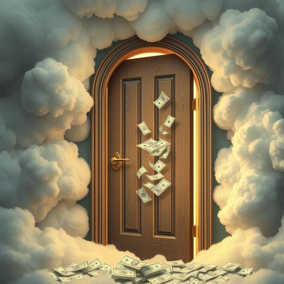 Dream : Opening a door with money in a dream