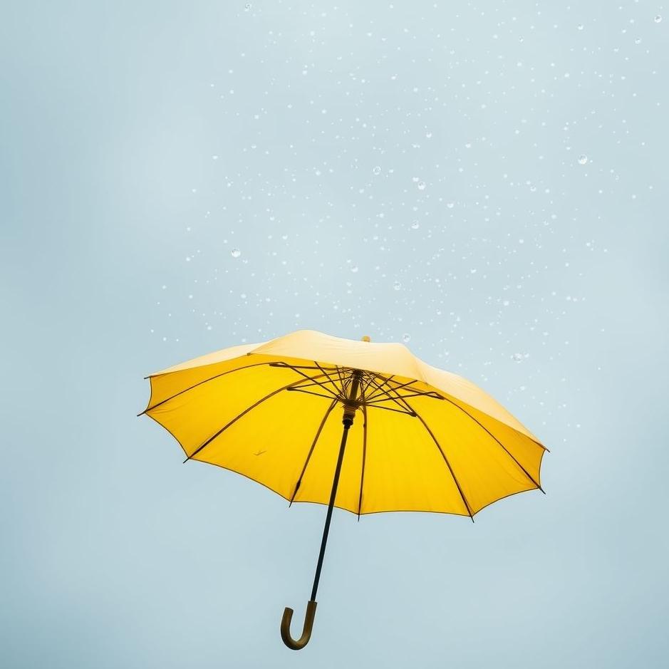 Dream : Opening a yellow umbrella in a dream