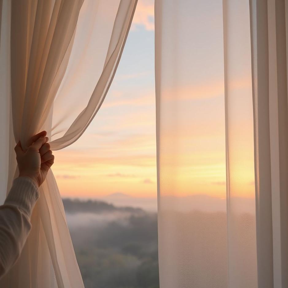 Dream : Opening the curtain of the window in a dream