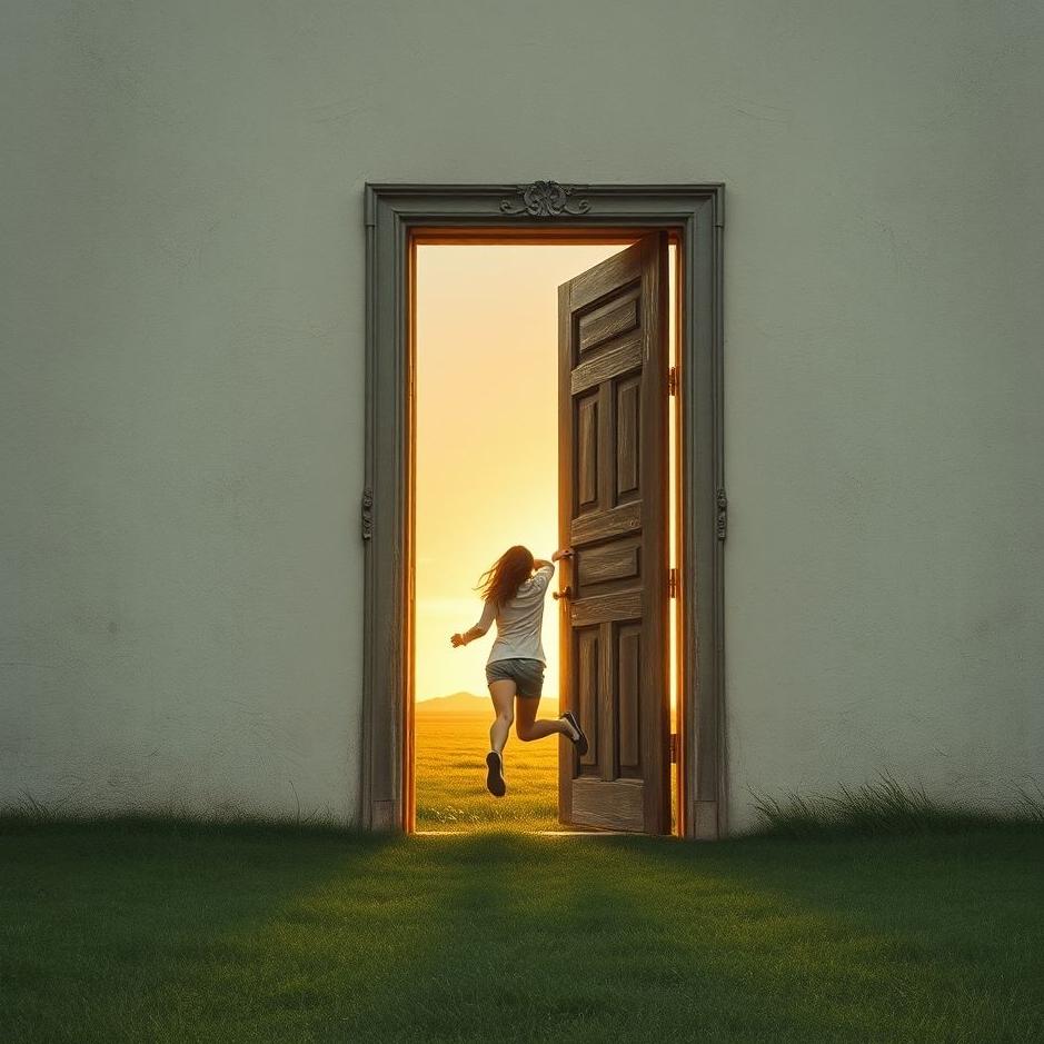 Dream : Opening the door and running away in a dream