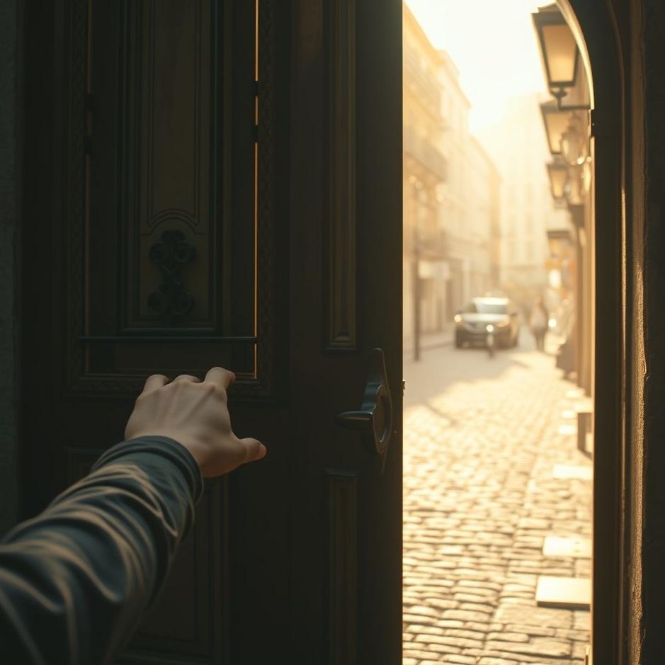 Dream : Opening the street door in a dream