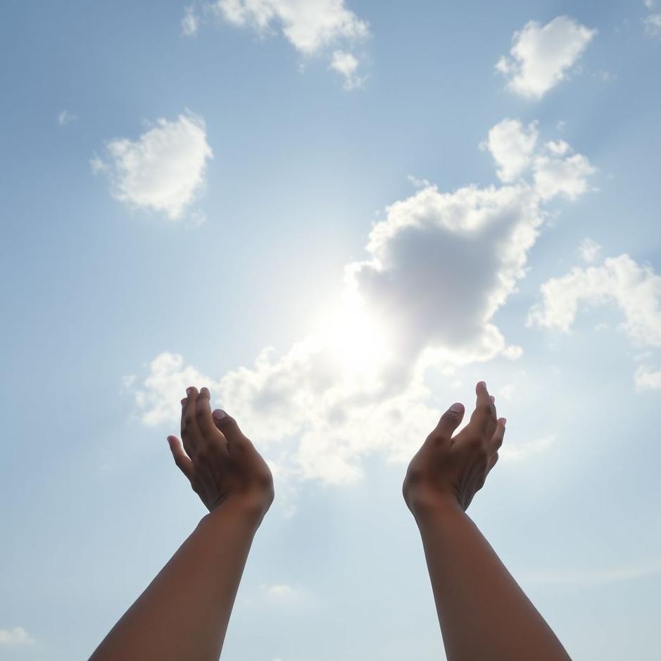 Dream : Opening your hands to the sky in a dream