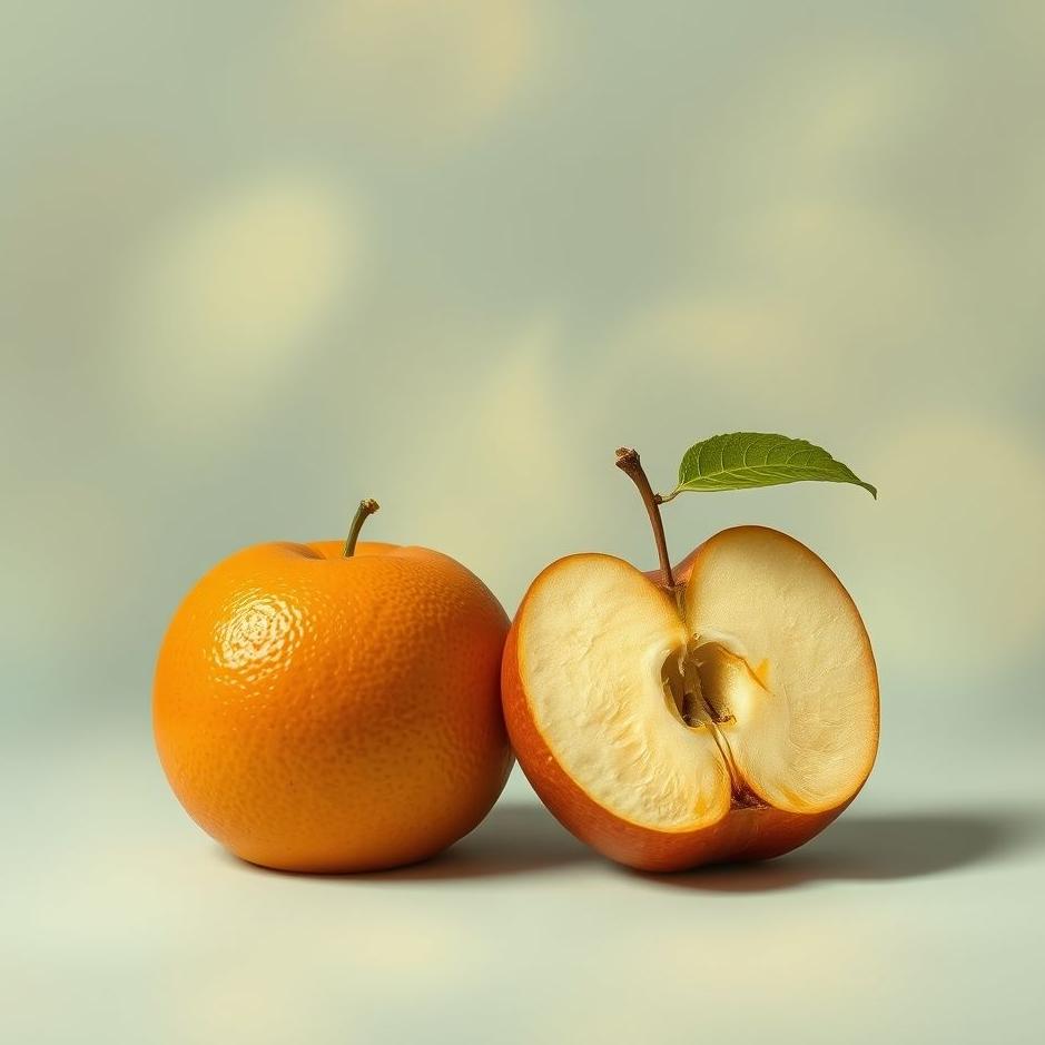 Dream : Orange and an apple in a dream