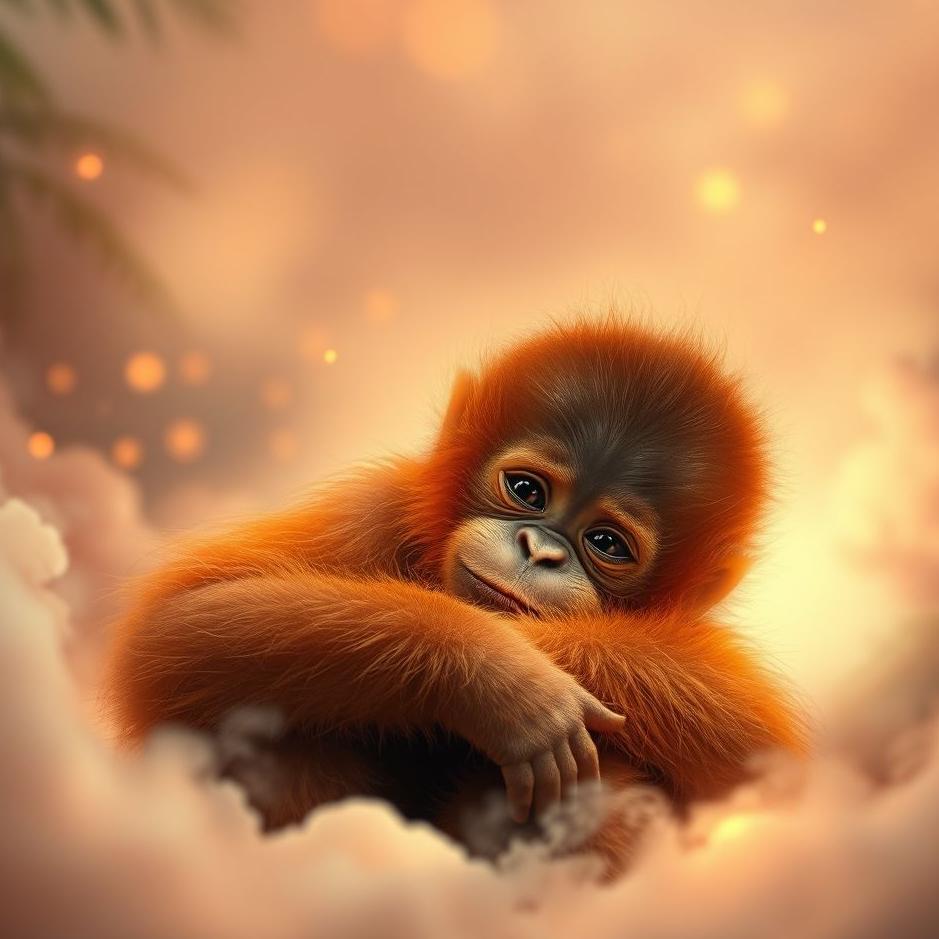 Dream : Orangutan cub in a dream