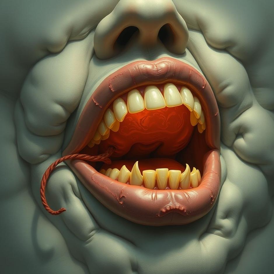 Dream : Outside attach to the mouth in the dream