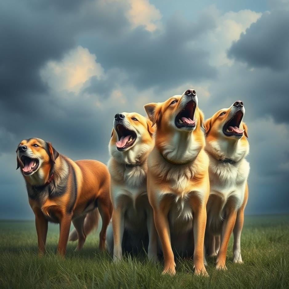 Dream : Pack of dogs barking in a dream