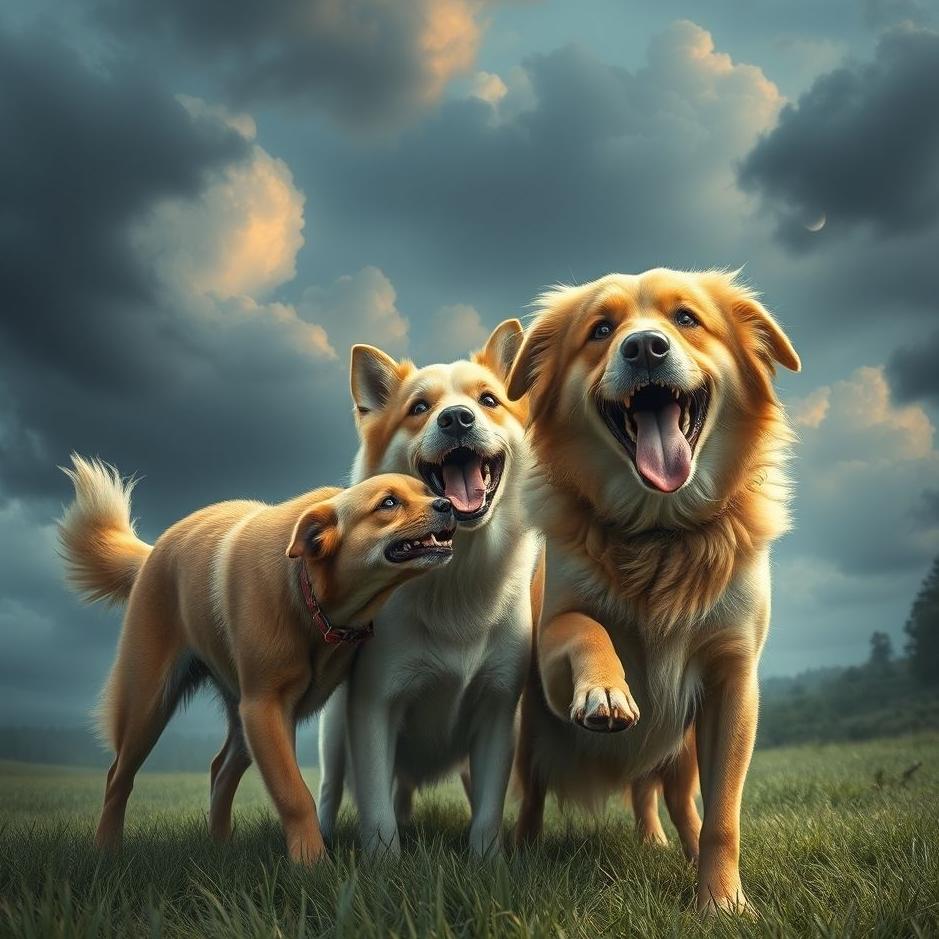 Dream : Pack of dogs bite in a dream