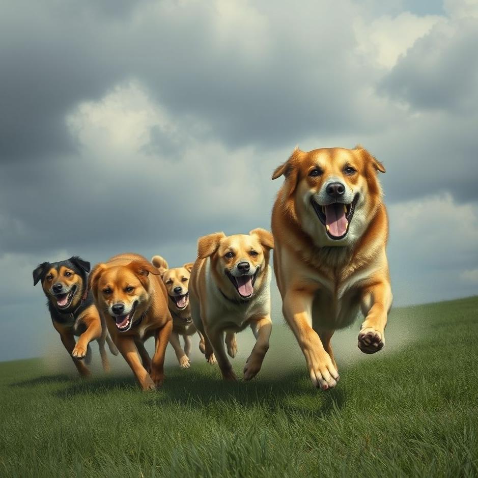 Dream : Pack of dogs chasing you in a dream