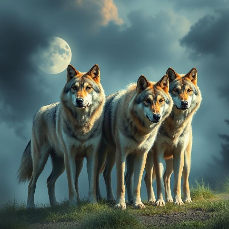 Dream : Pack of wolf dogs in a dream