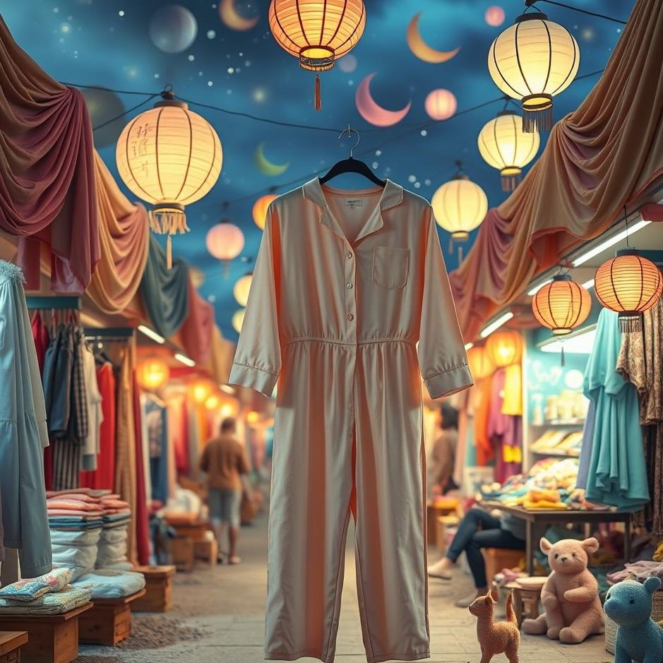 Dream : Pajamas in a market in a dream