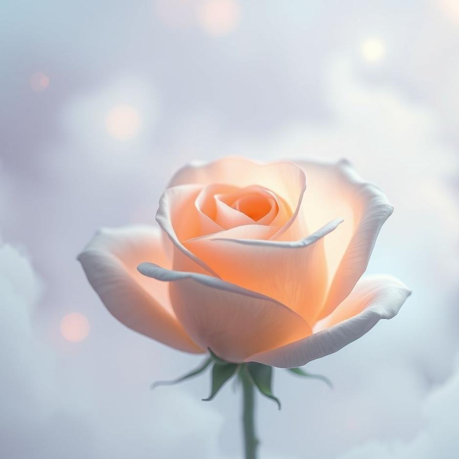 Dream : Pale rose in a dream