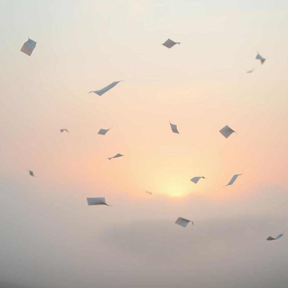 Dream : Paper fall from the sky in a dream