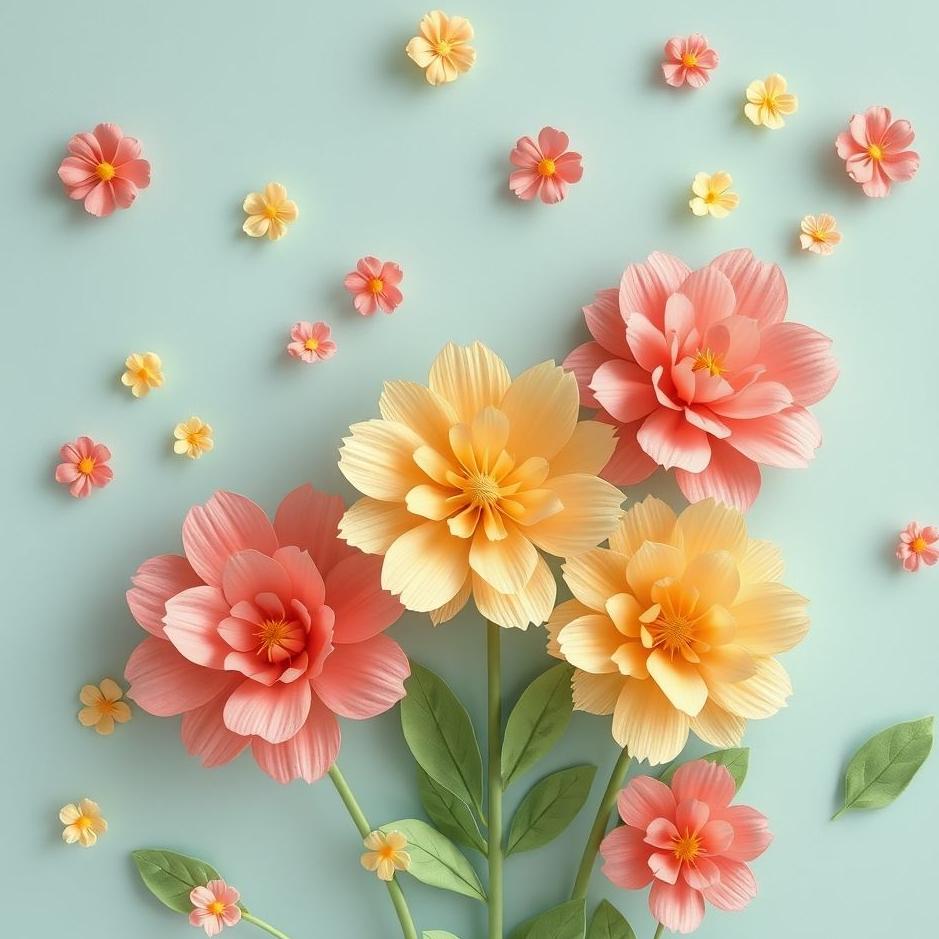 Dream : Paper flowers in a dream