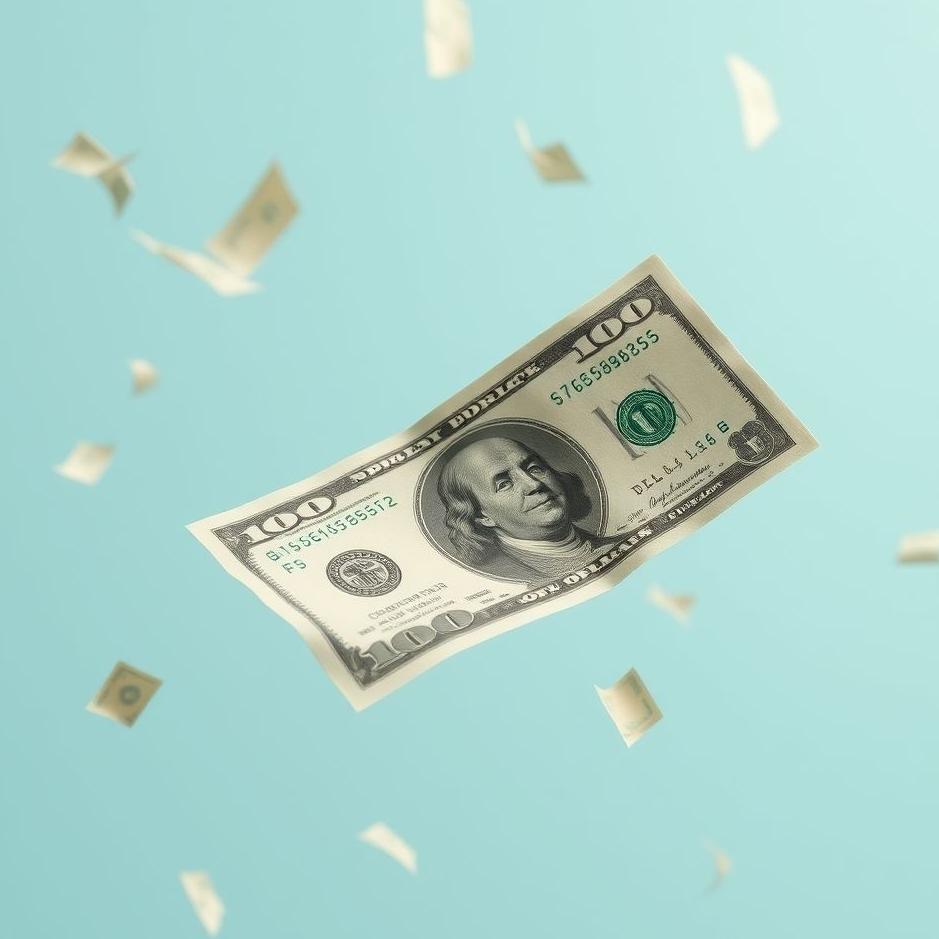 Dream : Paper money flying in a dream