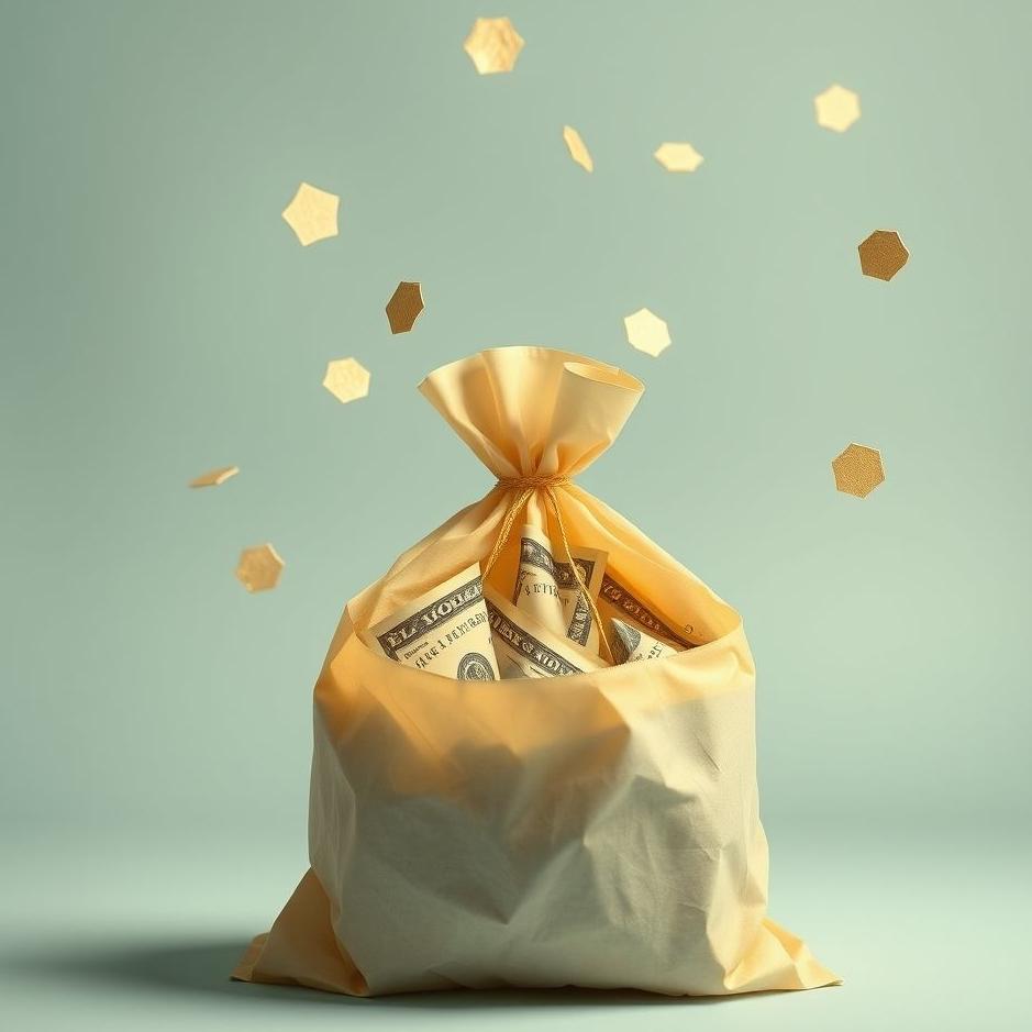 Dream : Paper money in a bag in a dream