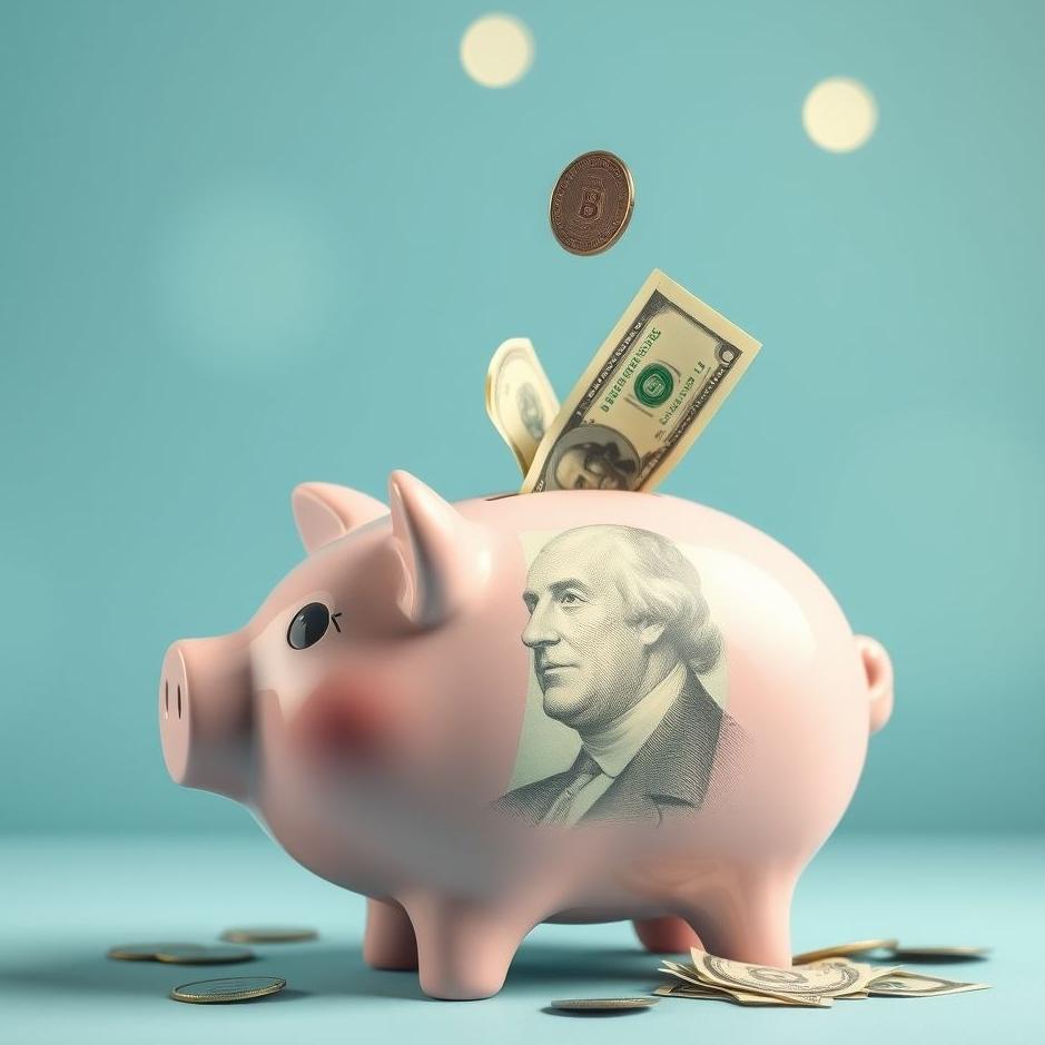 Dream : Paper money in a piggy bank in a dream