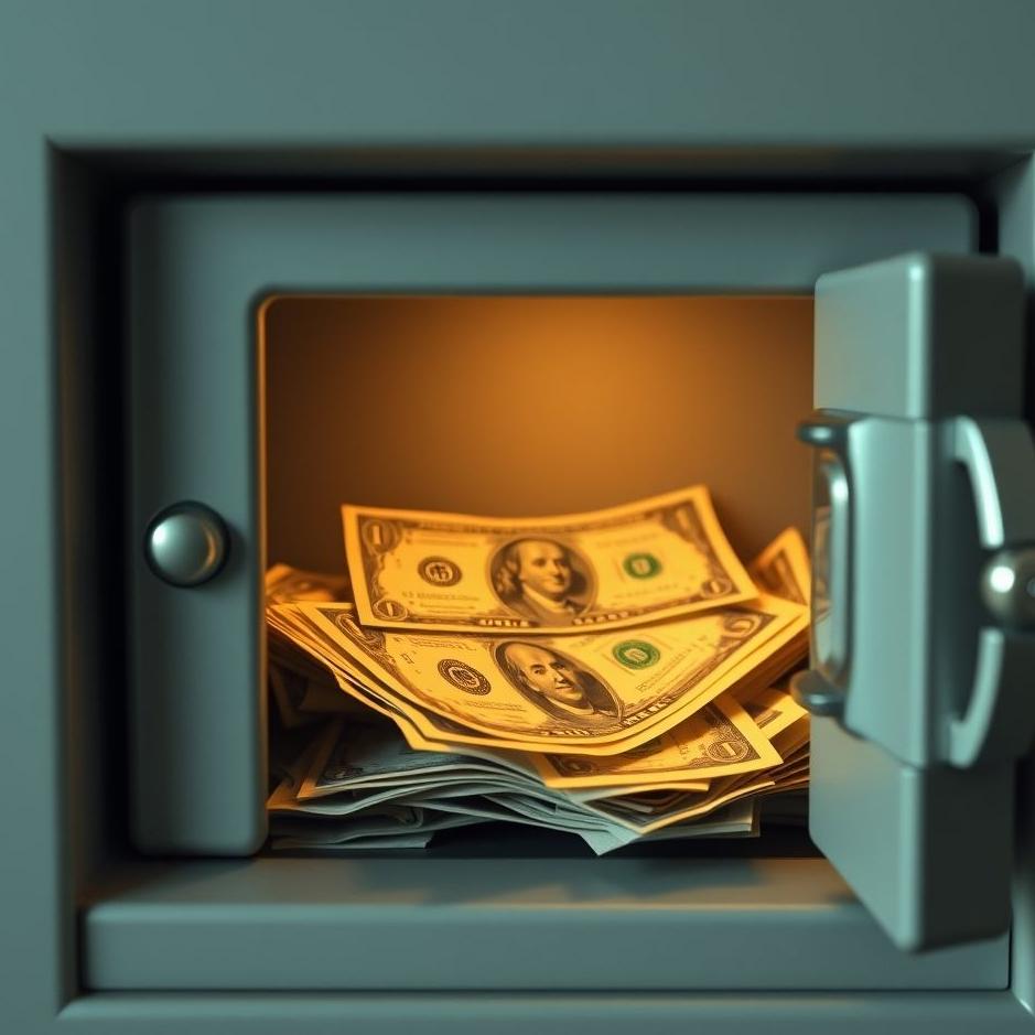 Dream : Paper money in a safe in a dream