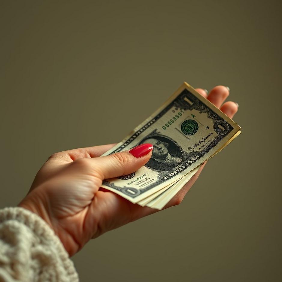 Dream : Paper money in your ex-wife's hand in your dream