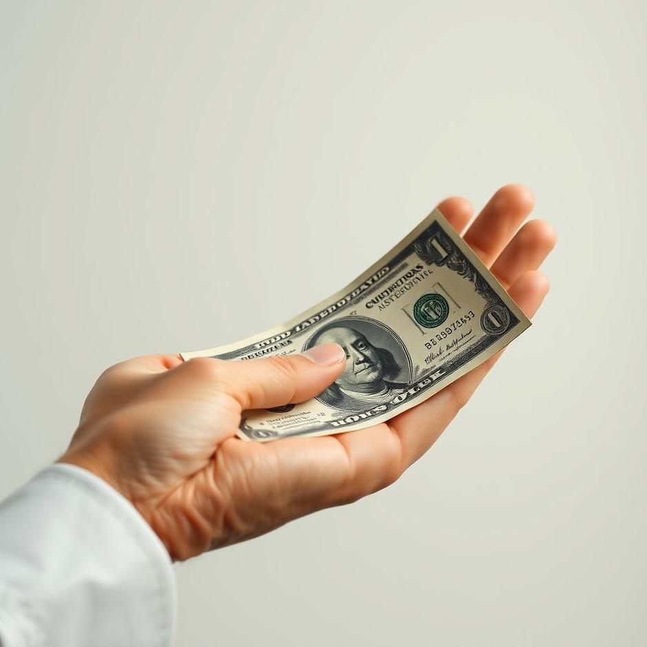 Dream : Paper money in your husband's hand in your dream