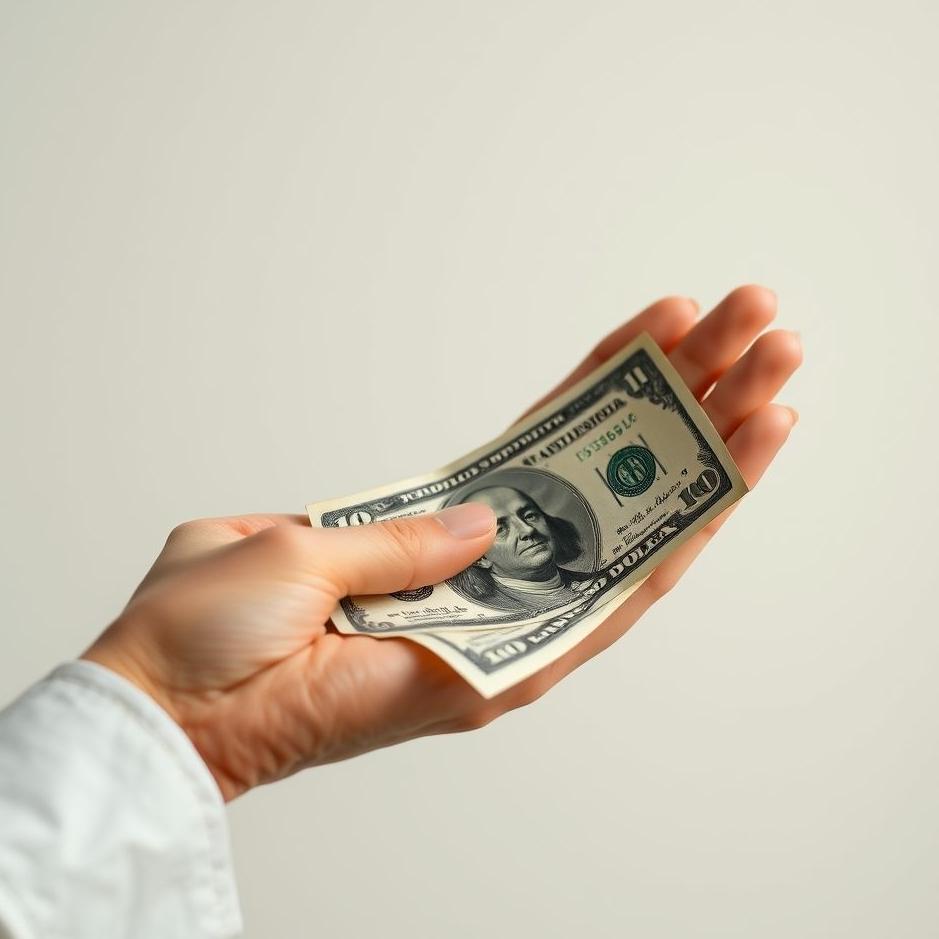 Dream : Paper money in your spouse's hand in your dream