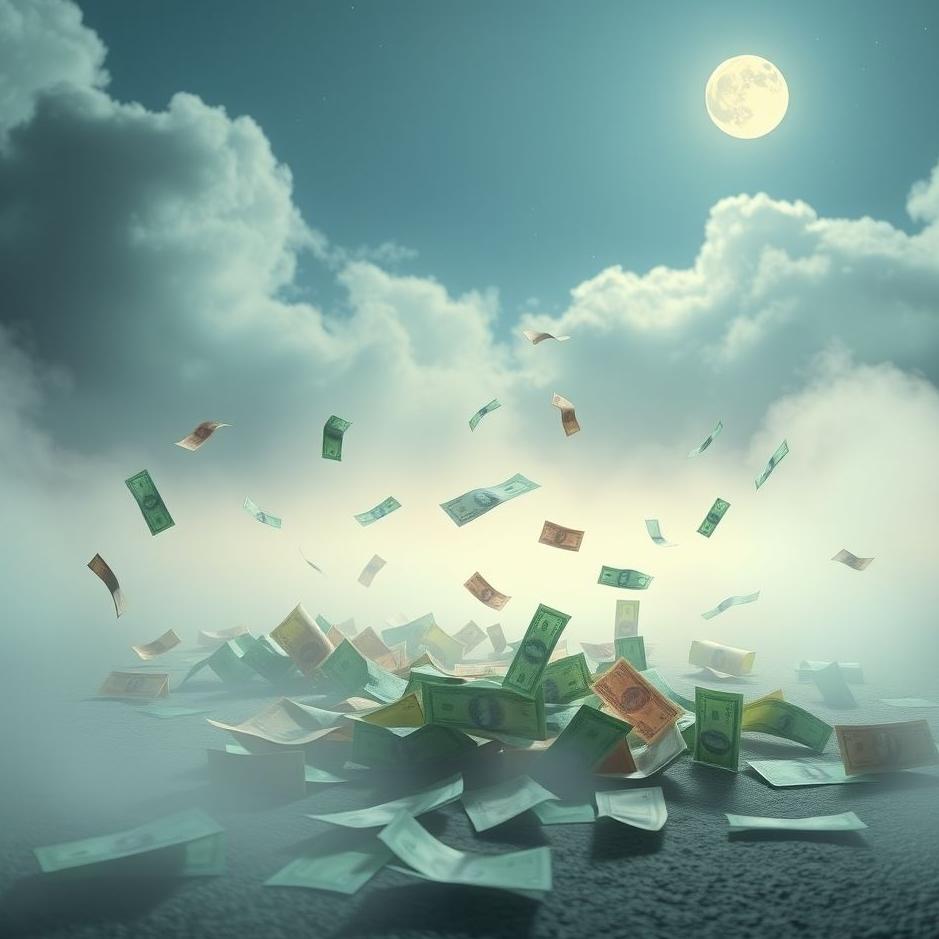 Dream : Paper money on the ground in a dream