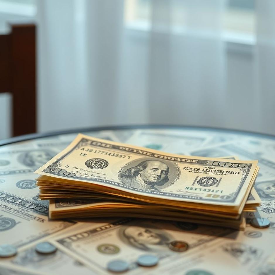 Dream : Paper money on the table in a dream