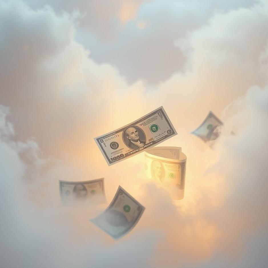 Dream : Paper money stuck in a dream