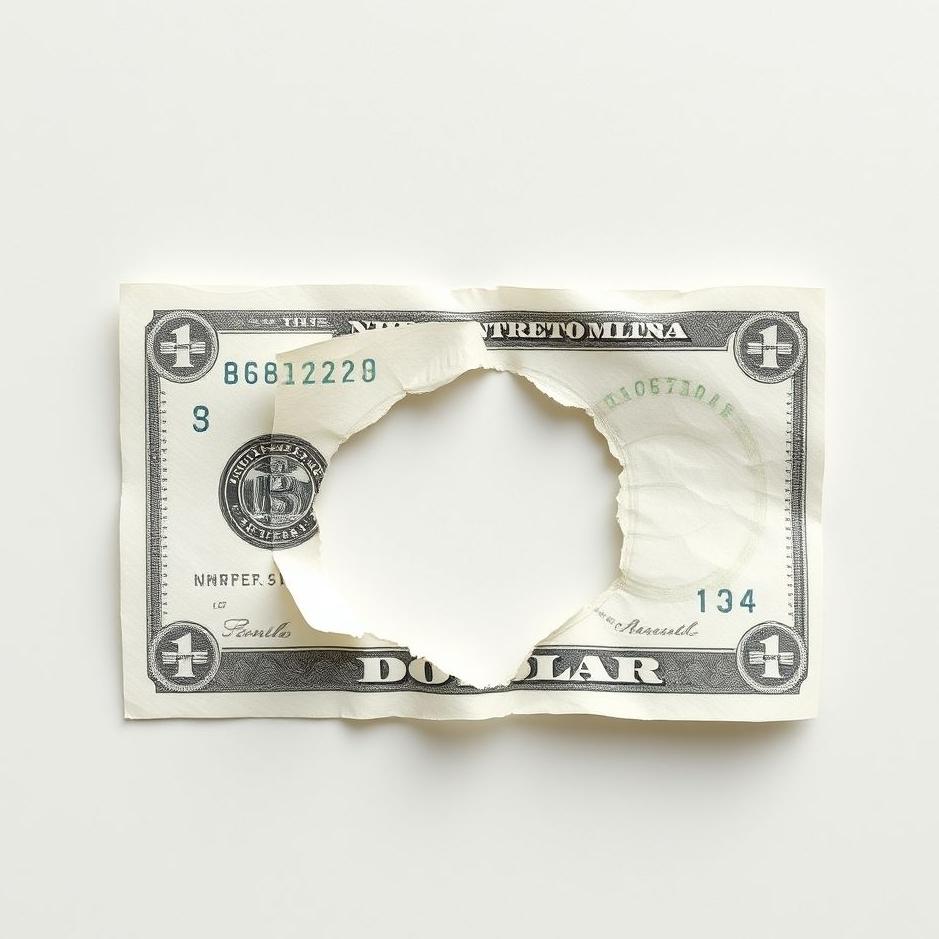 Dream : Paper money with a hole in the middle in a dream